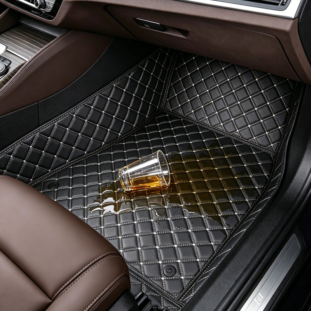 Vegan Leather Car Floor Mats | Custom Fit, All-Weather Protection | Topcarmats