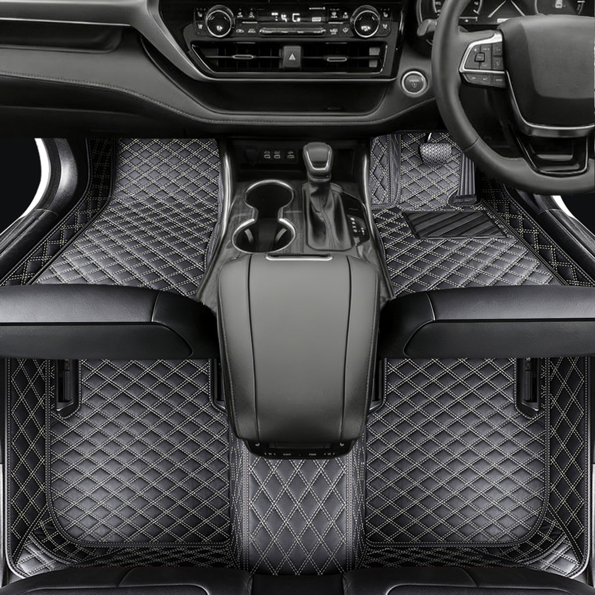 Vegan Leather Car Floor Mats | Custom Fit, All-Weather Protection | Topcarmats